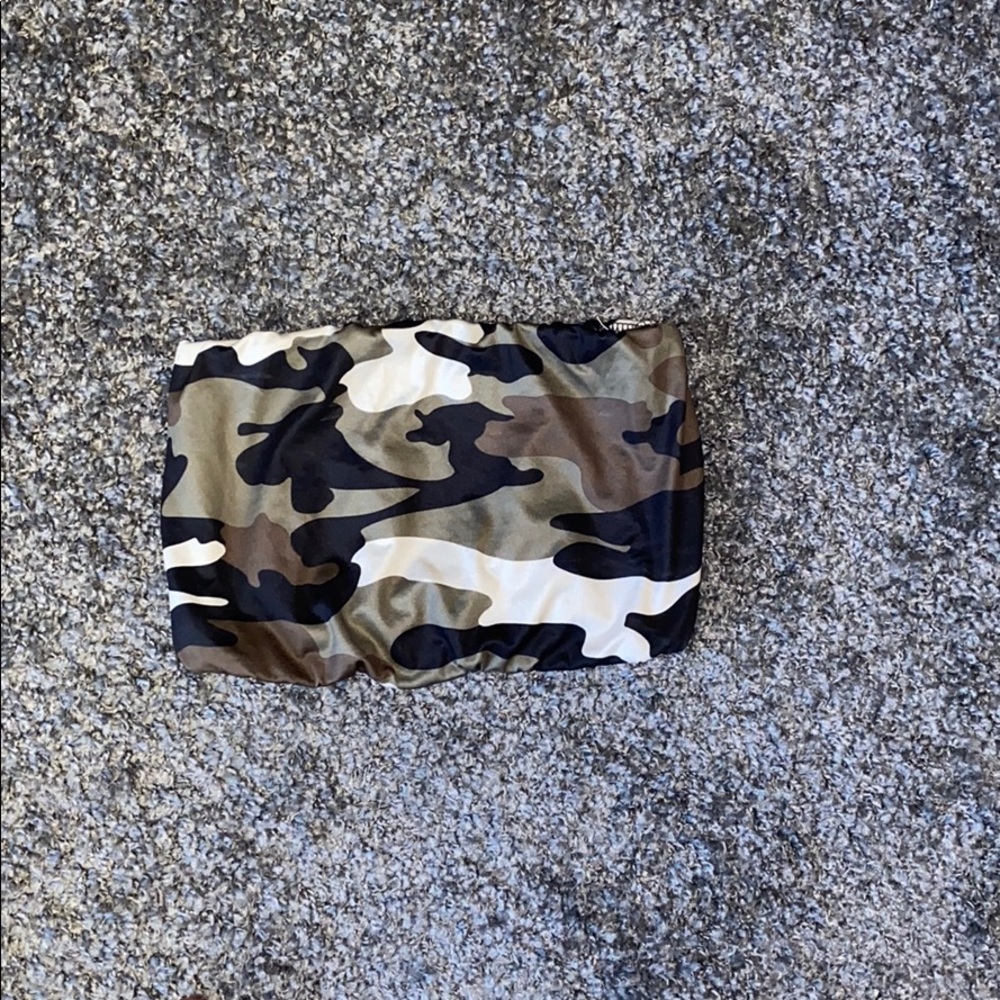 Army bandeau crop top